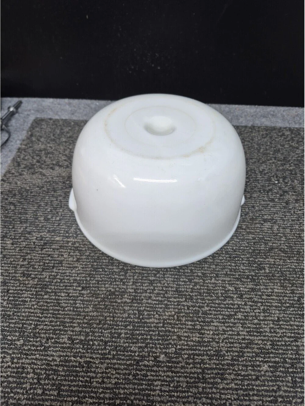 Vintage Glasbake Mixmaster Sunbeam 19CJ Large White Milk Glass Mixer Mixing Bowl